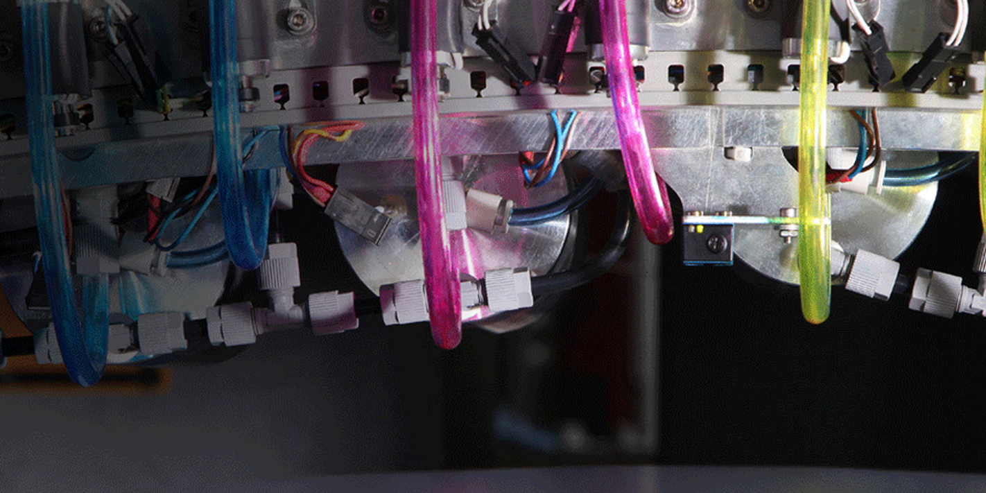 Commercial press equipment running at Costa Printing Press in Kuwait